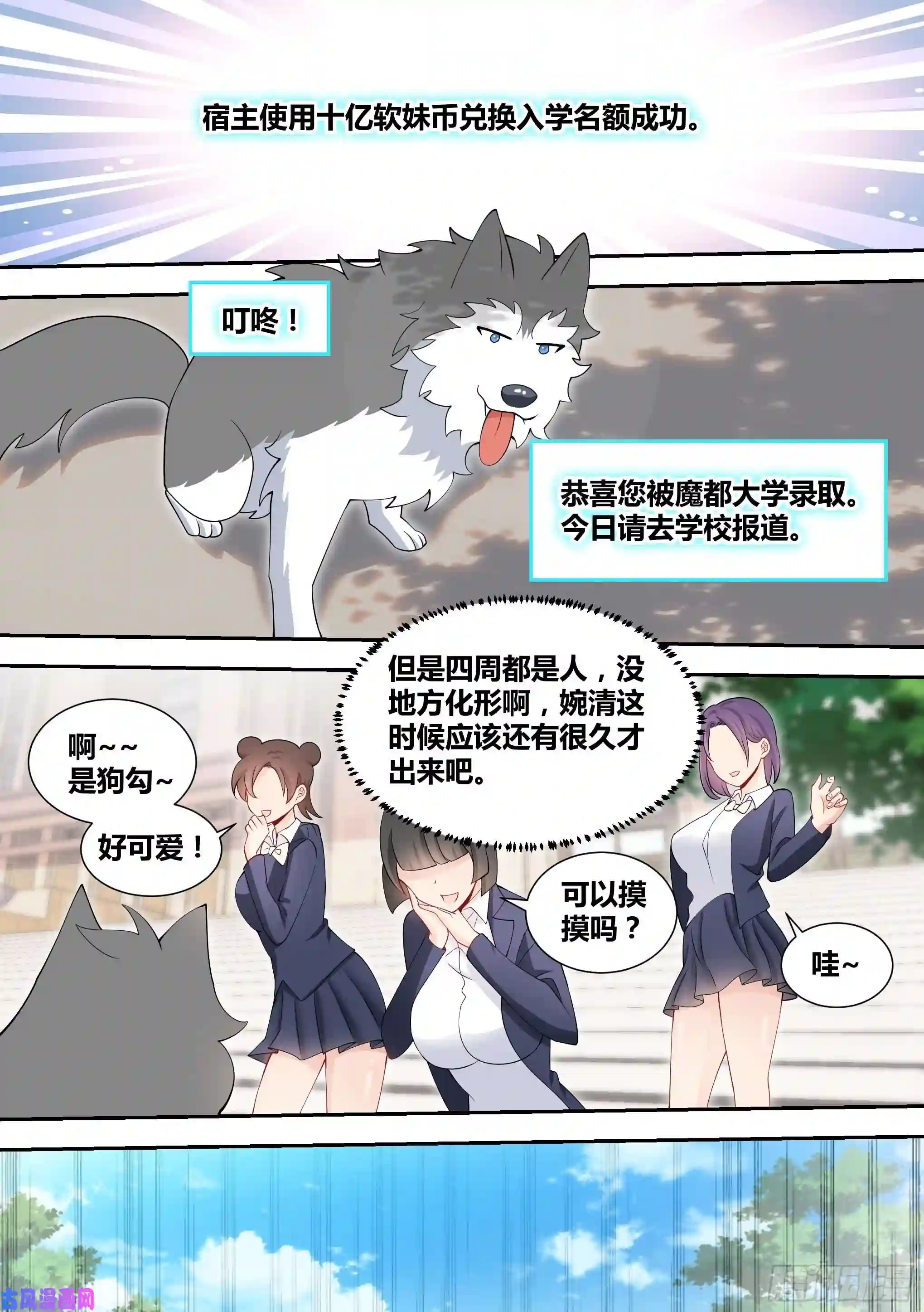 直播：女神家的哈士奇天秀88-美女出现！