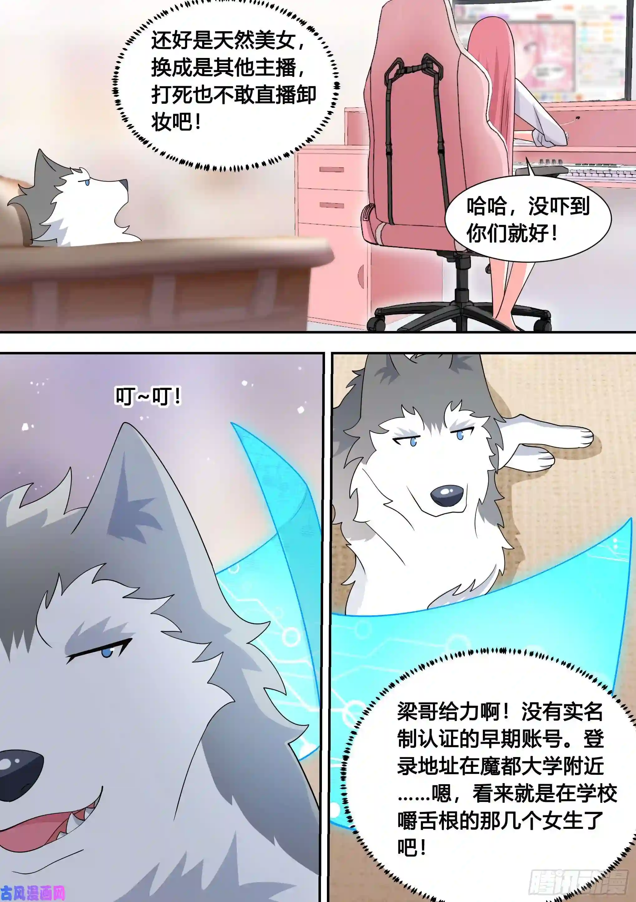 直播：女神家的哈士奇天秀90-素颜女神