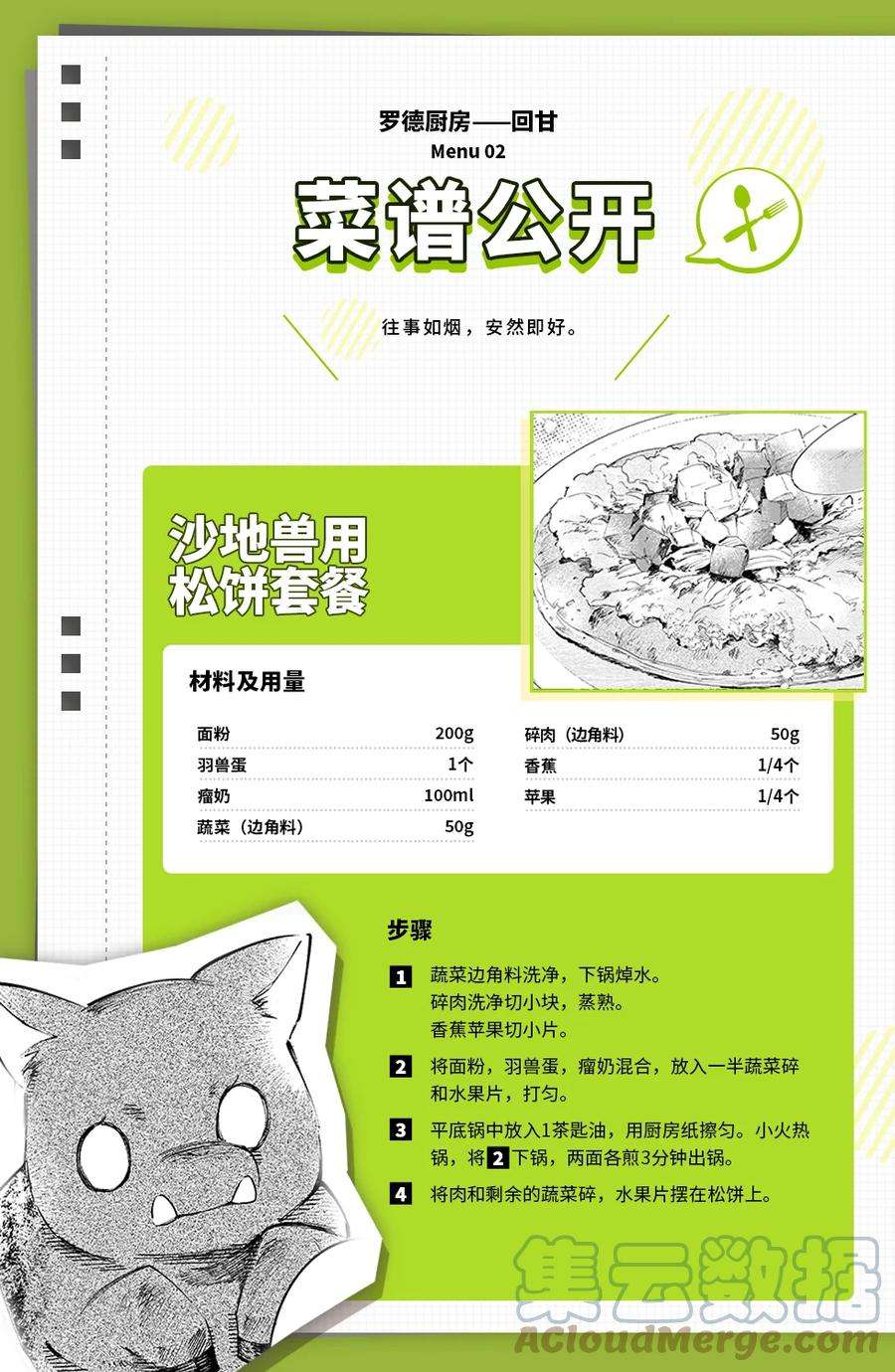 明日方舟：罗德厨房——回甘Menu 02 松饼早餐卷与谢拉格第一大厨