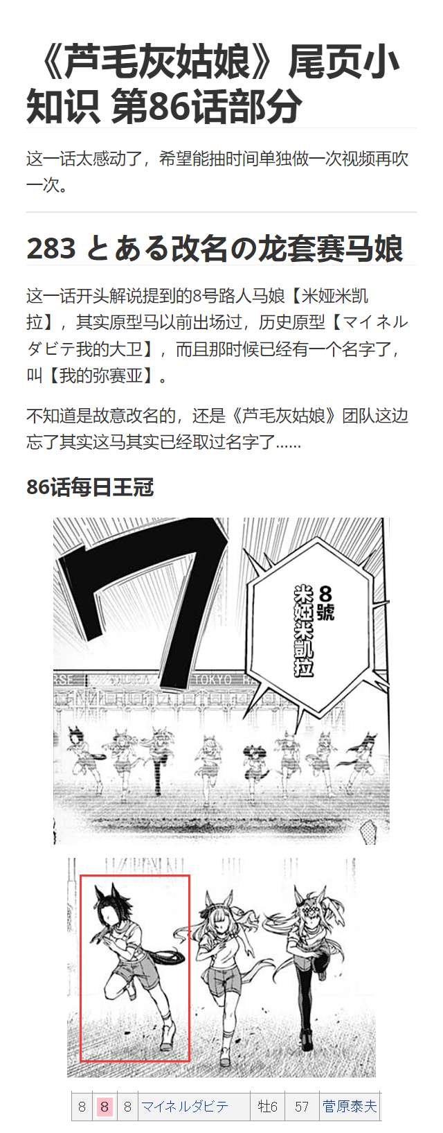 赛马娘：芦毛灰姑娘第85话