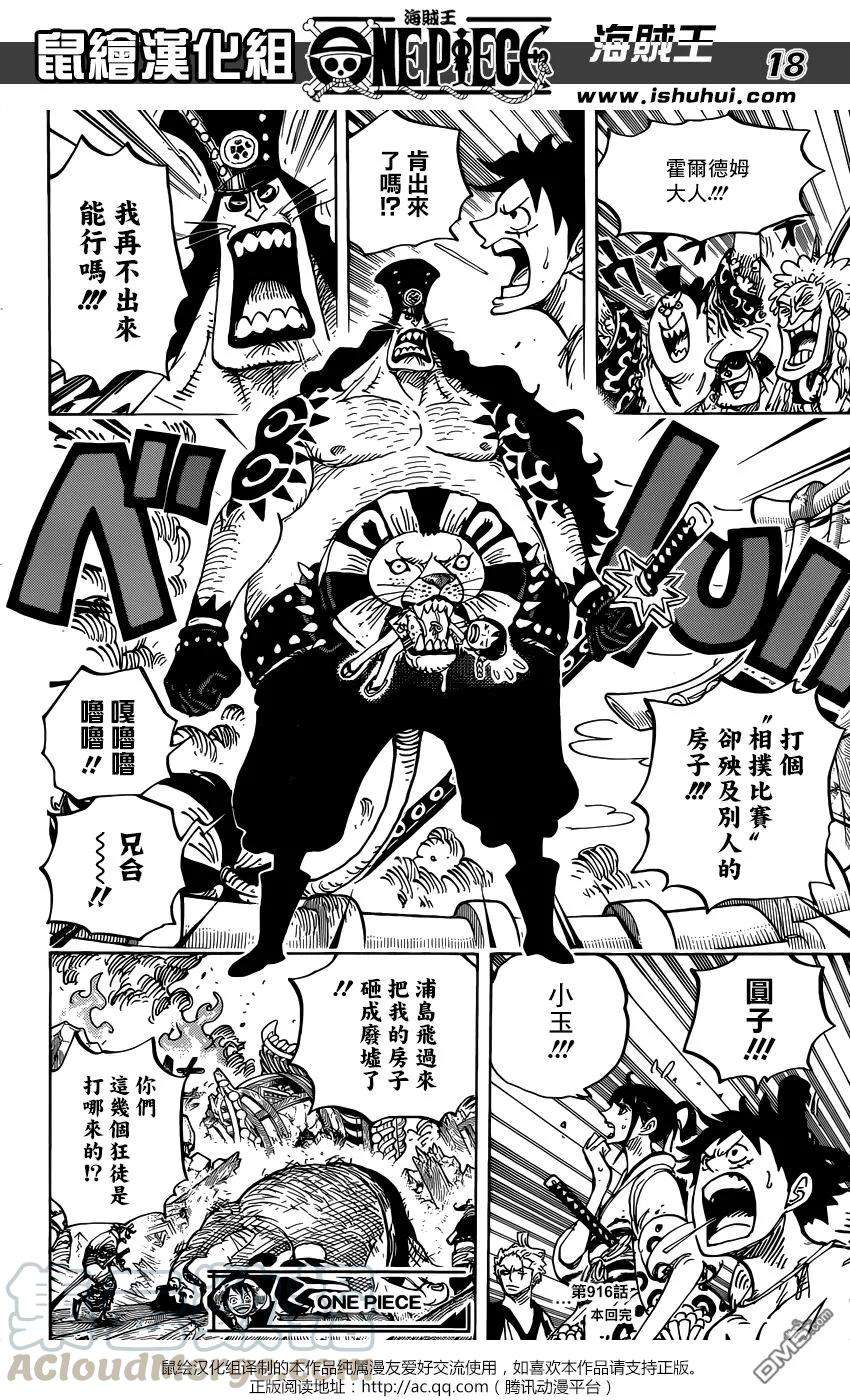 海贼王916话 和之国大相扑