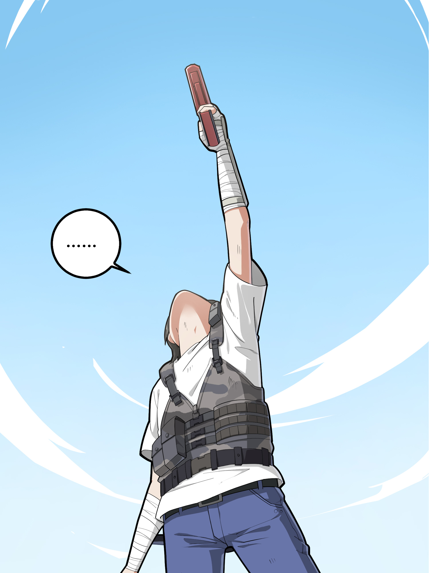 和平精英：描边战神020 我的第一次