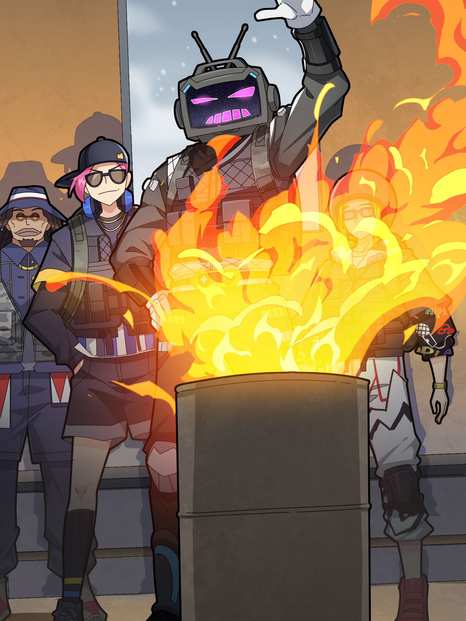 和平精英：描边战神063 一片漆黑