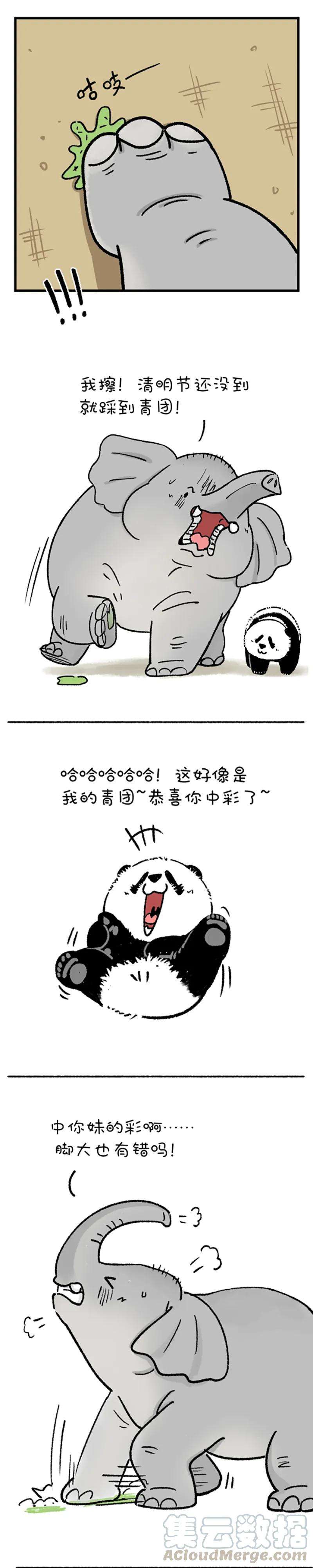 快把动物放进冰箱221 奇怪，今天大象脾气变得很暴躁。