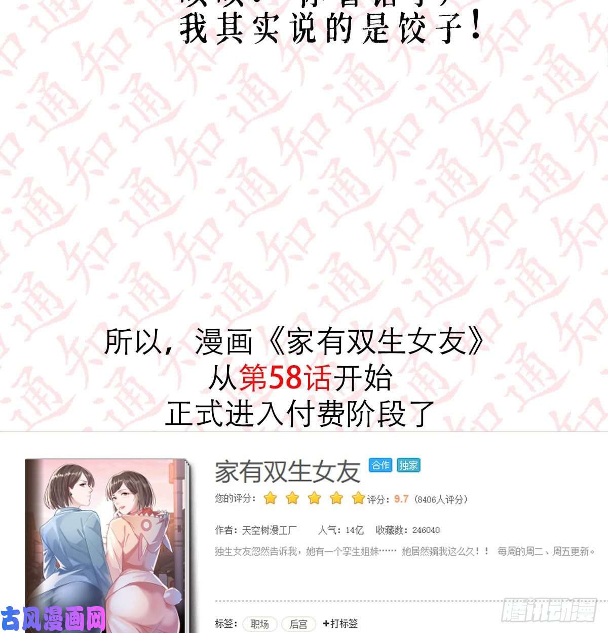 家有双生女友公告