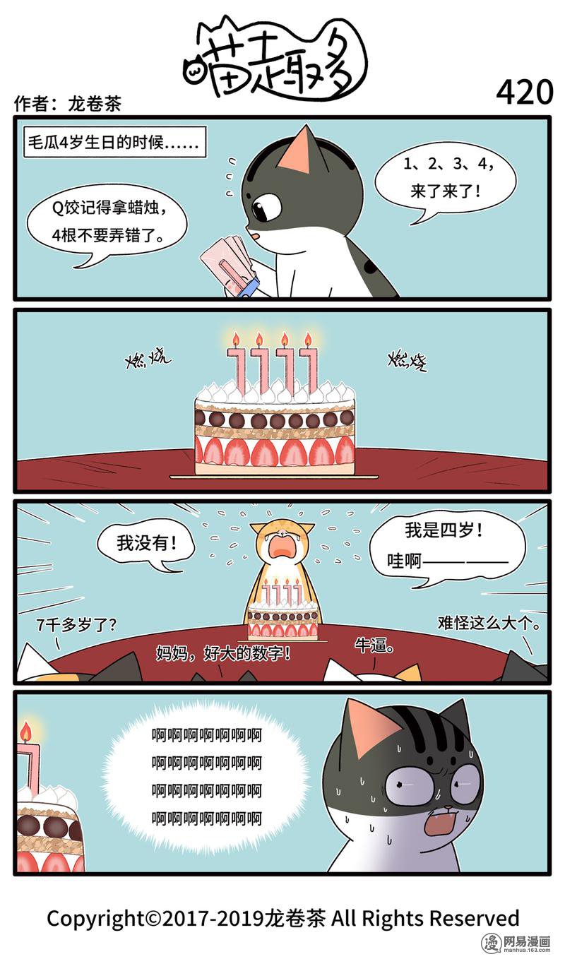 喵趣多420 生日蛋糕上的数字不一定是真实年龄