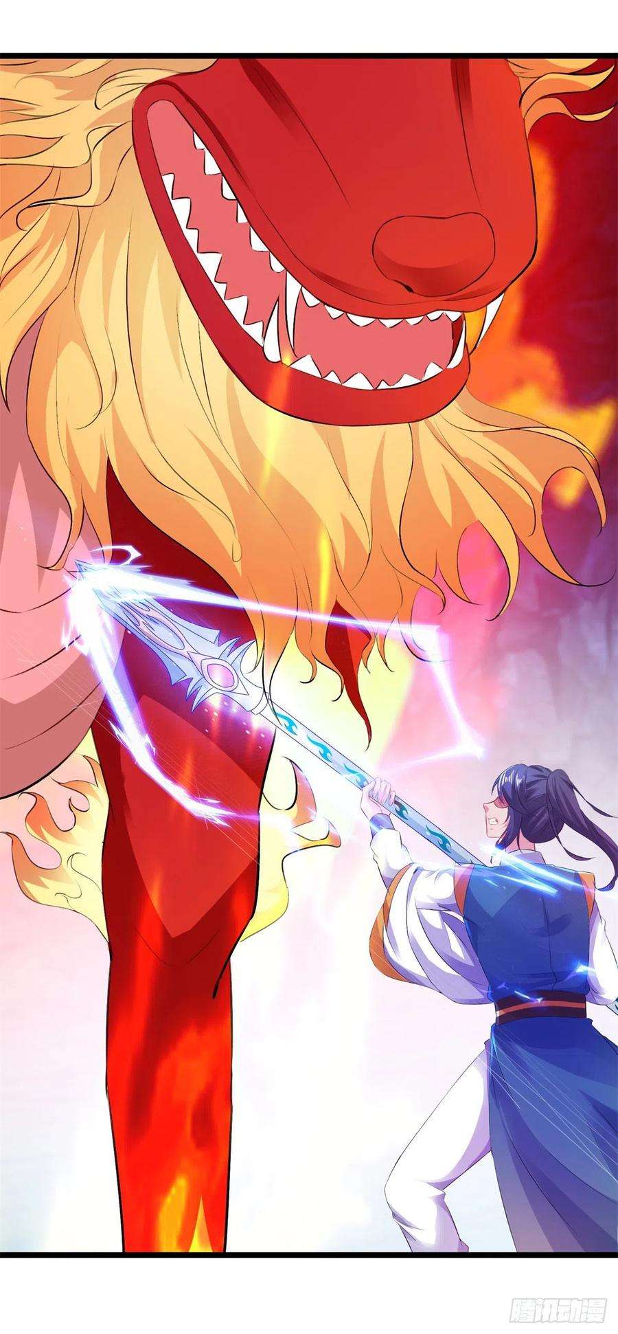 神魂武帝122话 天虎枪力战豪火球