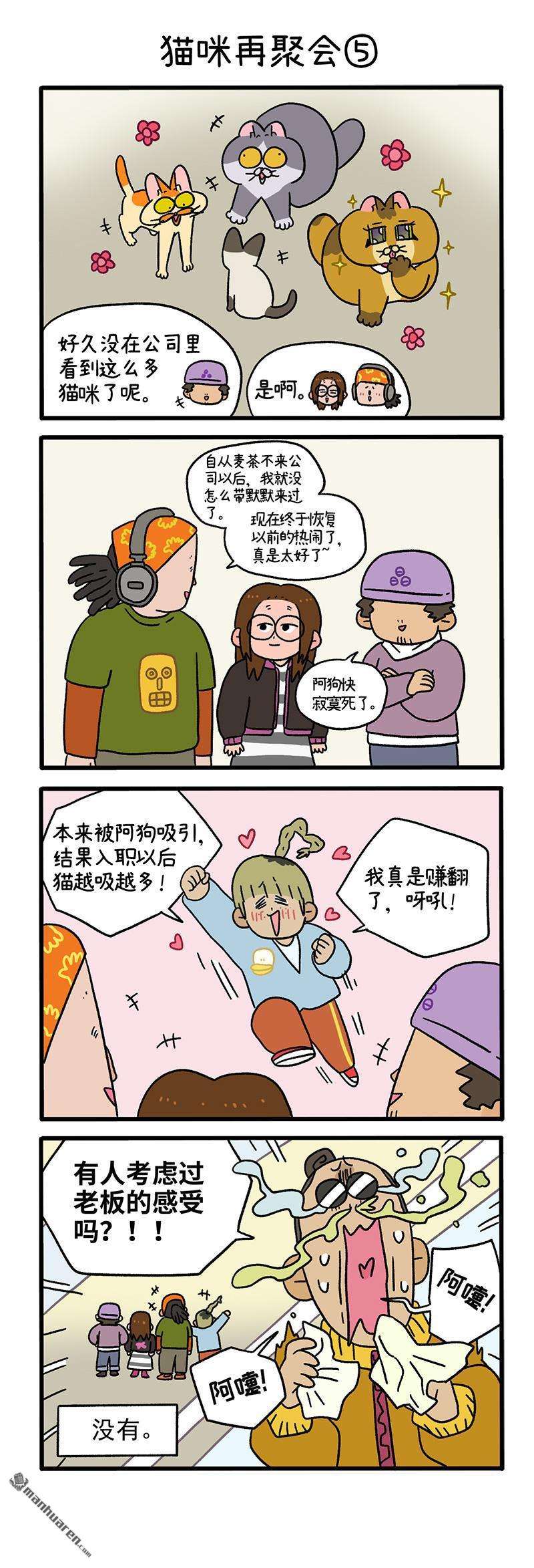 阿满和麦茶第82话 猫咪再聚会（下）