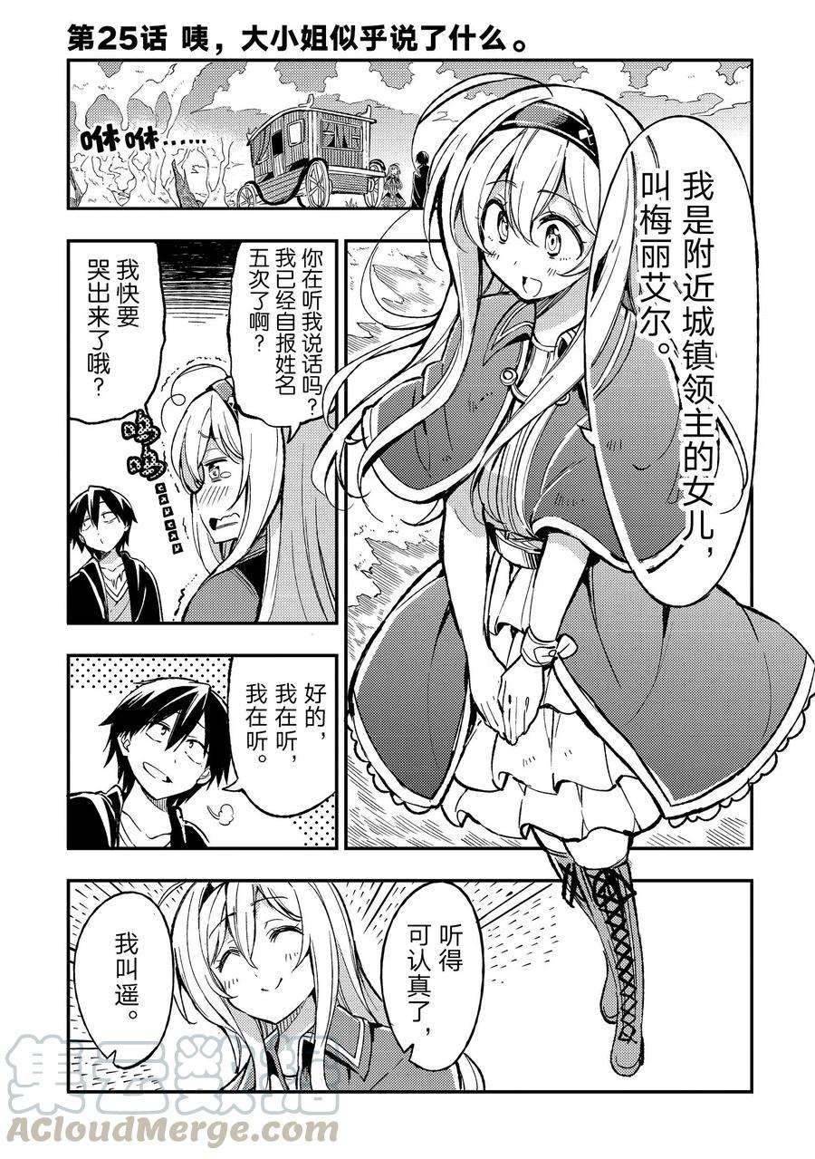 独自一人的异世界攻略25 咦，大小姐似乎说了什么