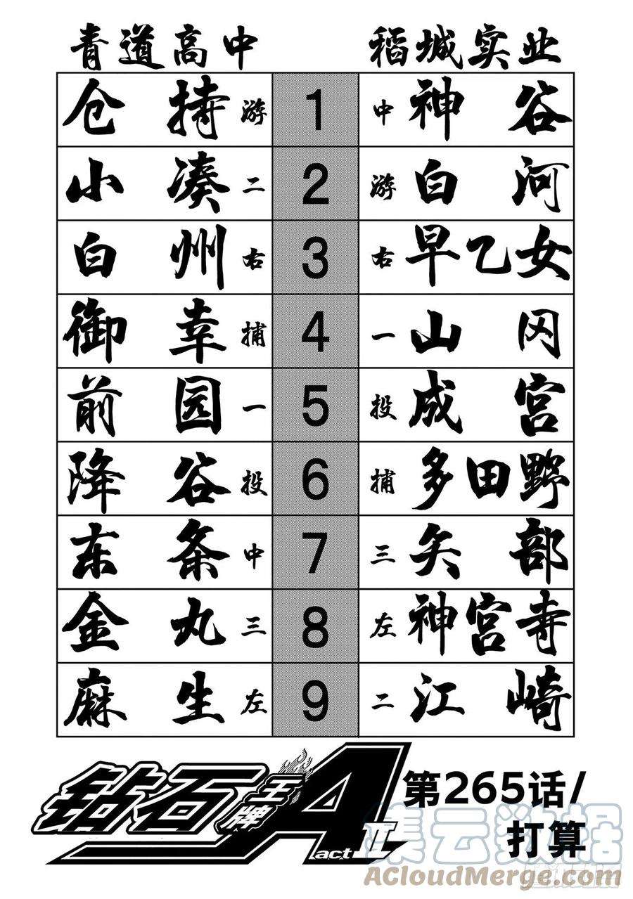 钻石王牌 act2265话 打算
