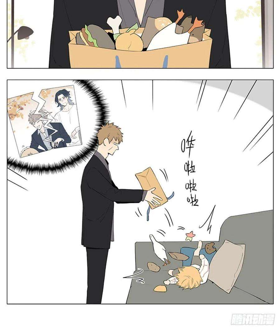 捡了东西的狼养狗。