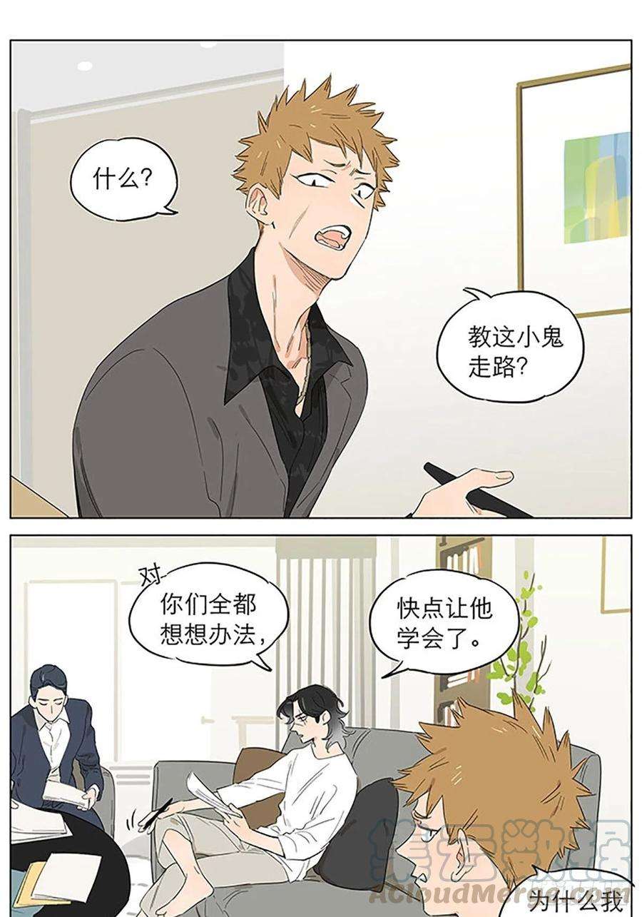 捡了东西的狼教走路。