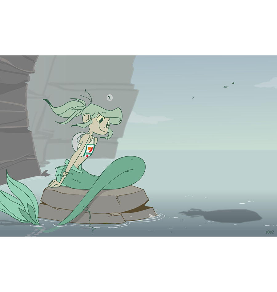 被海洋垃圾污染后的小美人鱼第08话