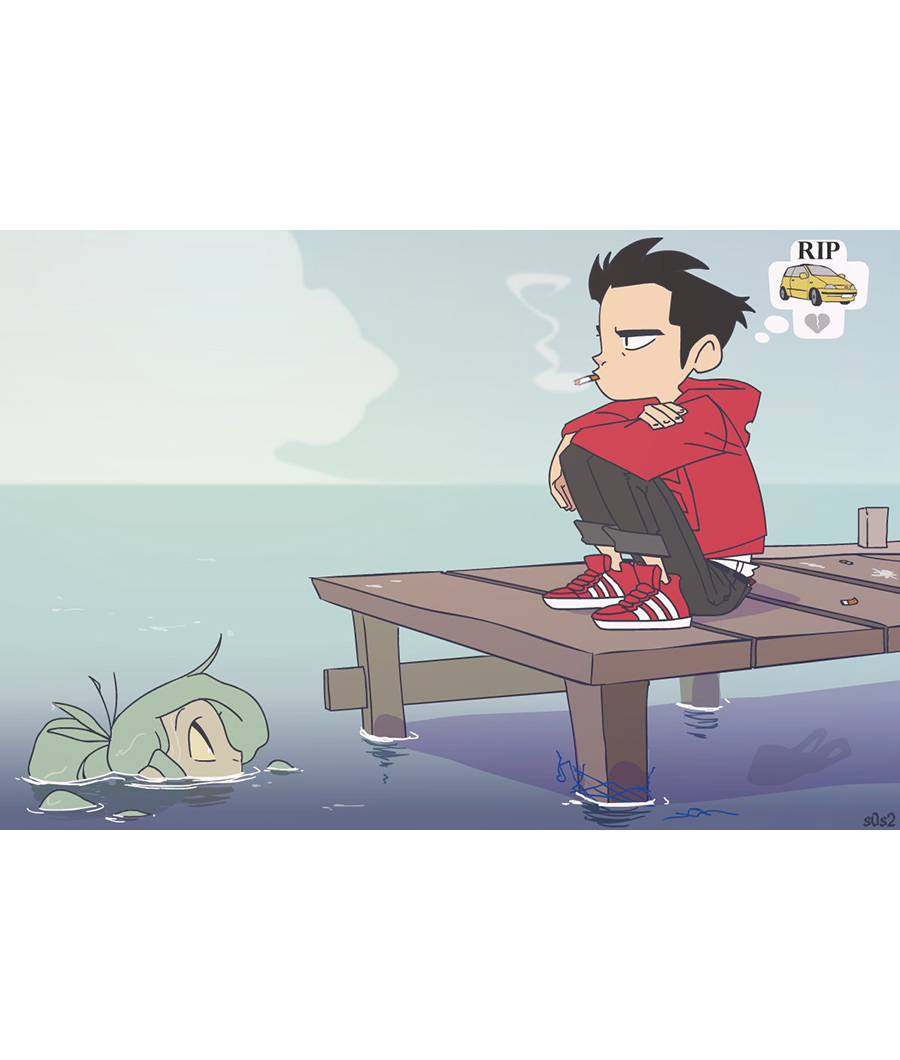 被海洋垃圾污染后的小美人鱼第17话