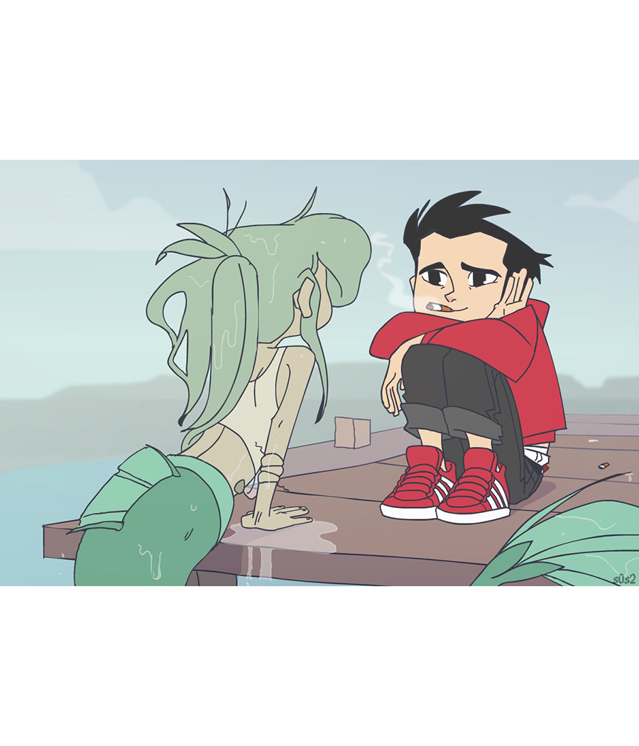被海洋垃圾污染后的小美人鱼第17话