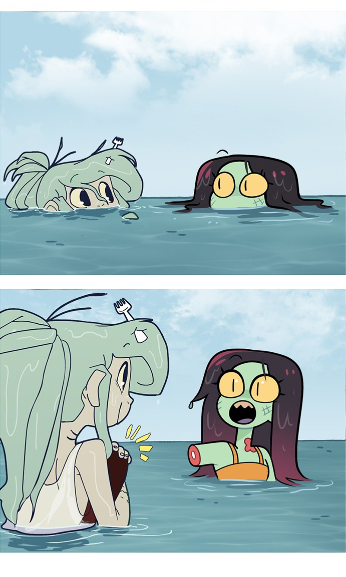 被海洋垃圾污染后的小美人鱼联动篇