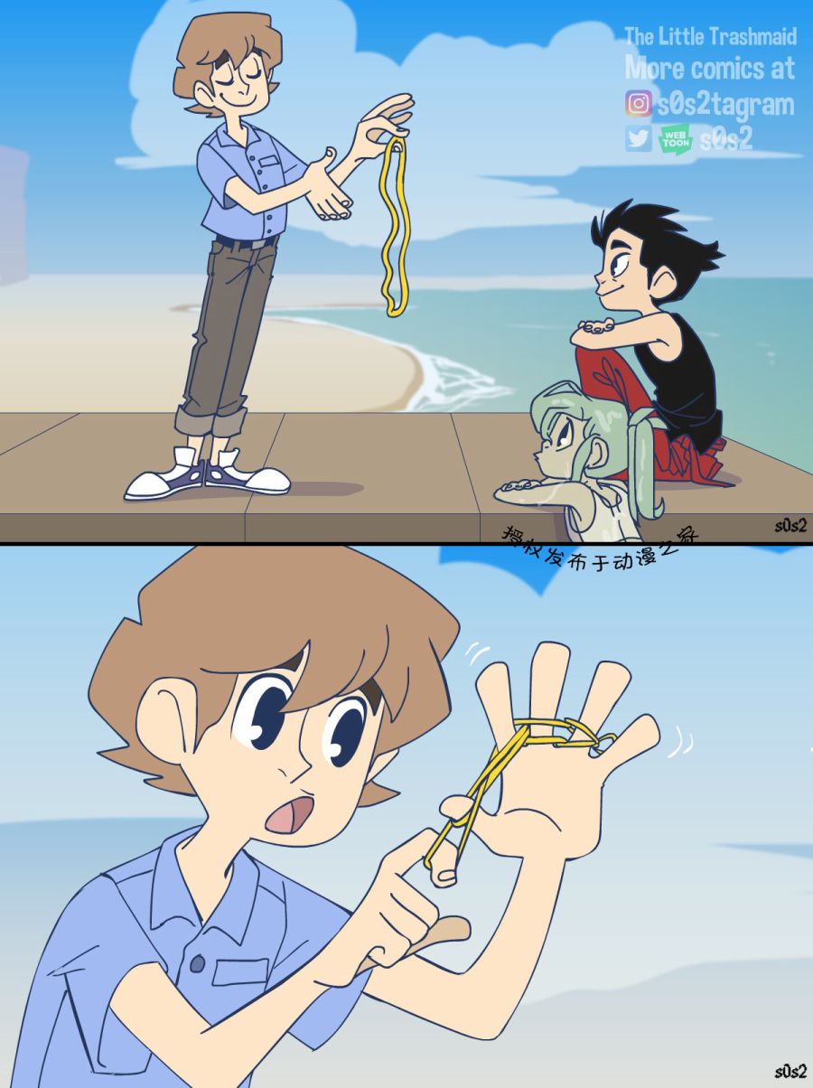 被海洋垃圾污染后的小美人鱼第89话