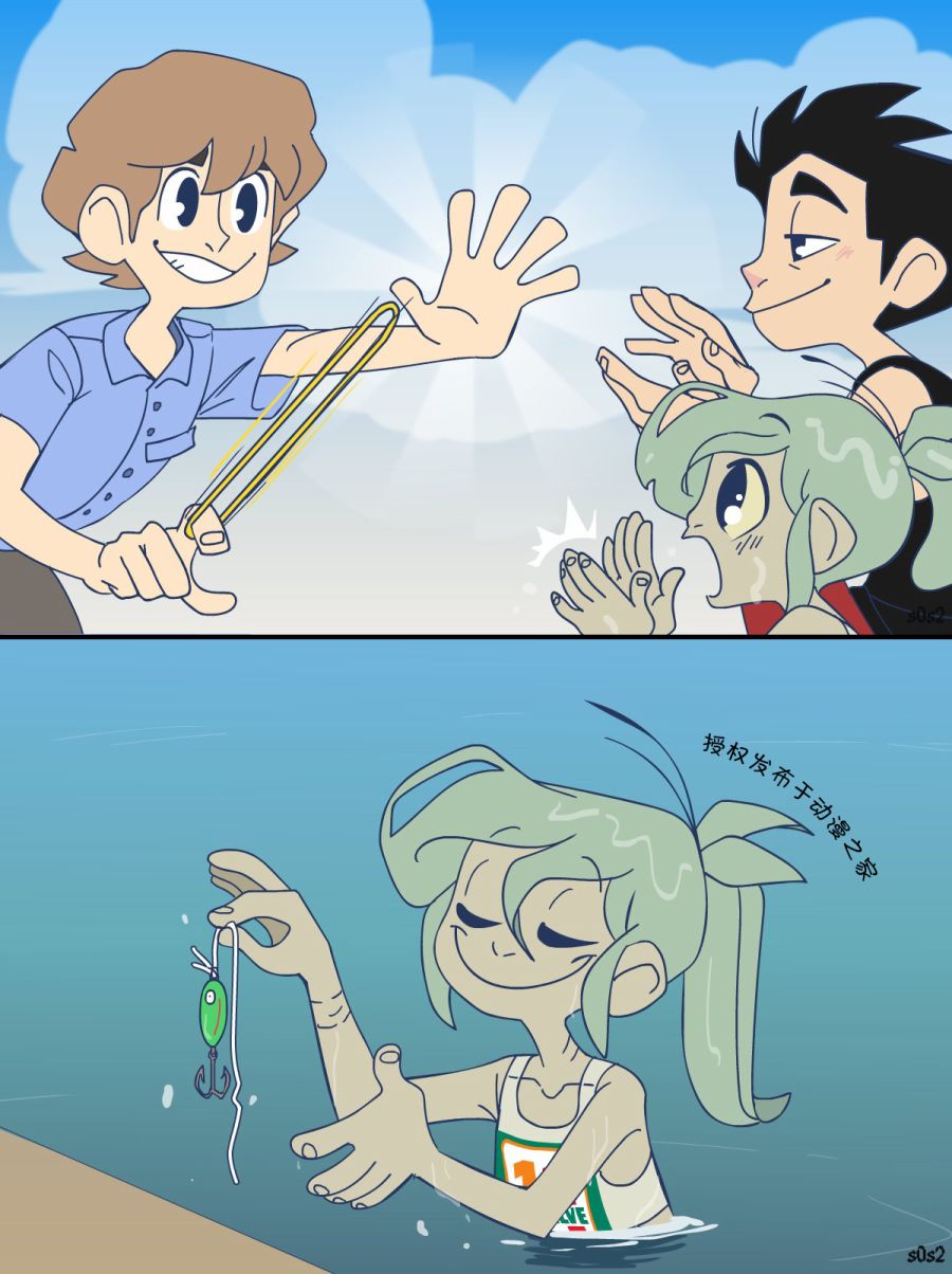 被海洋垃圾污染后的小美人鱼第89话