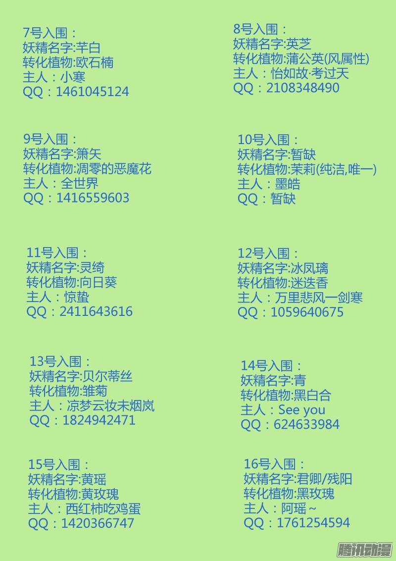 妖精种植手册入围名单公布！晋级塞开始！