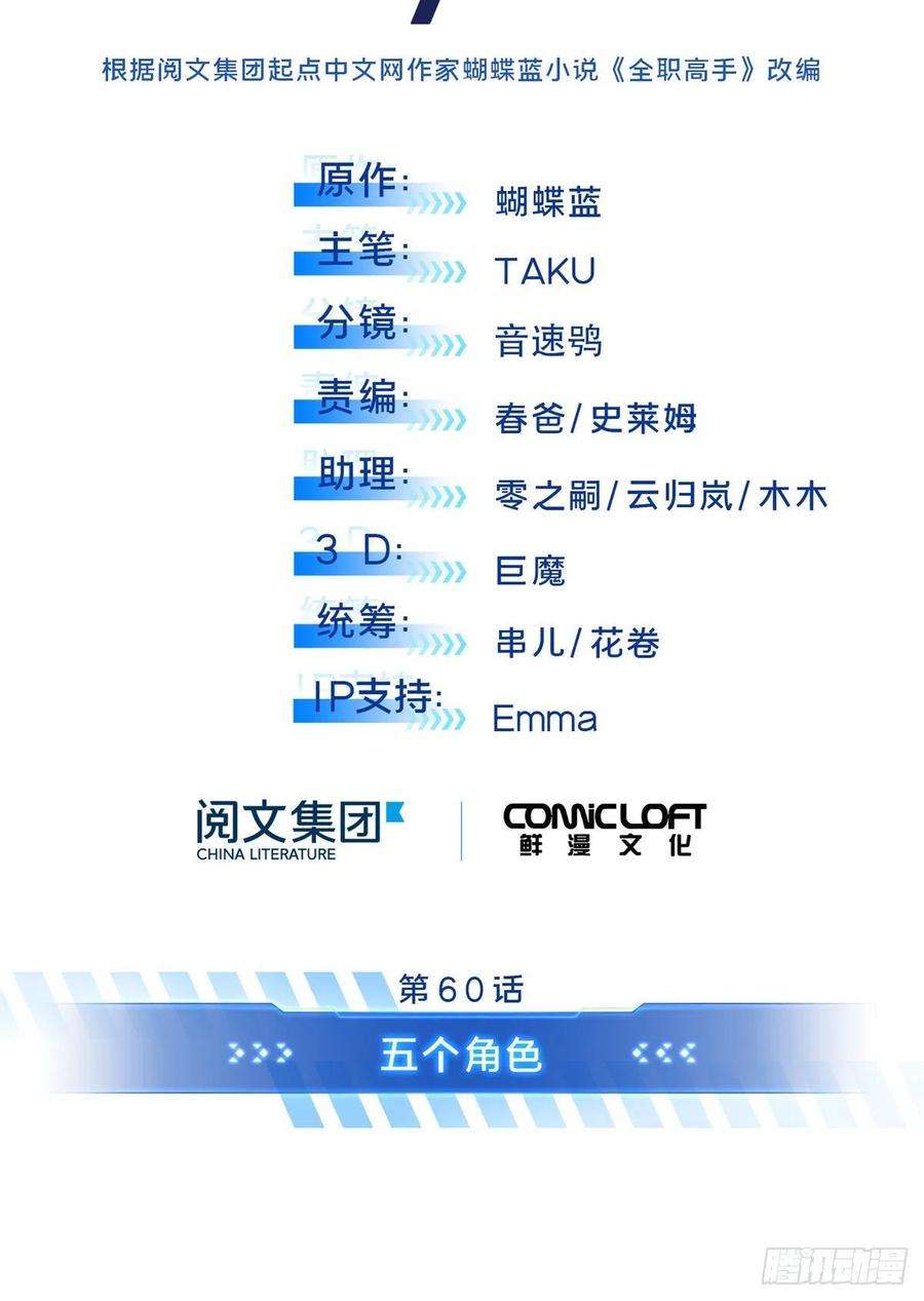 全职高手60话 五个角色