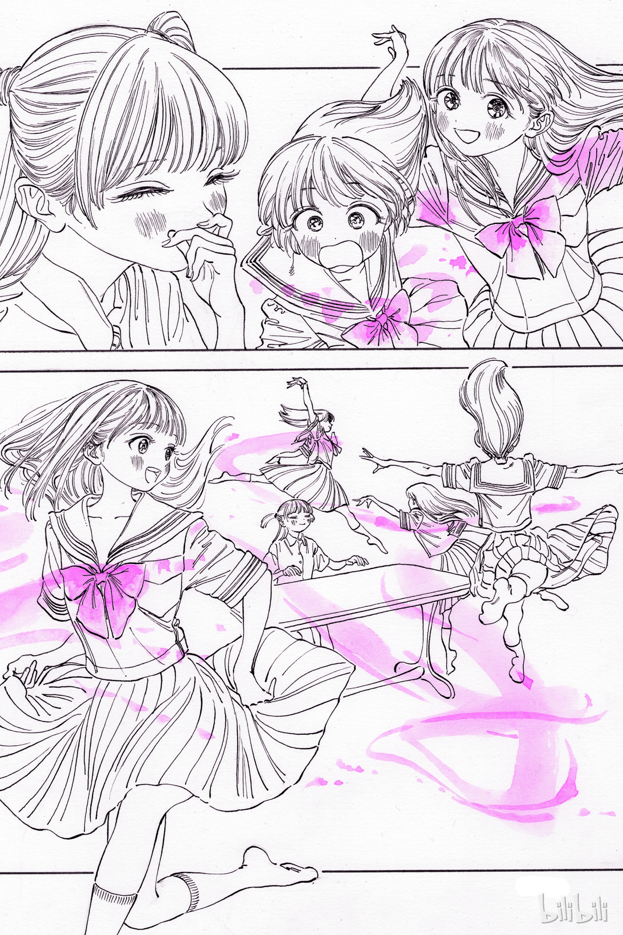 明日酱的水手服18 呜哇，是红色的~