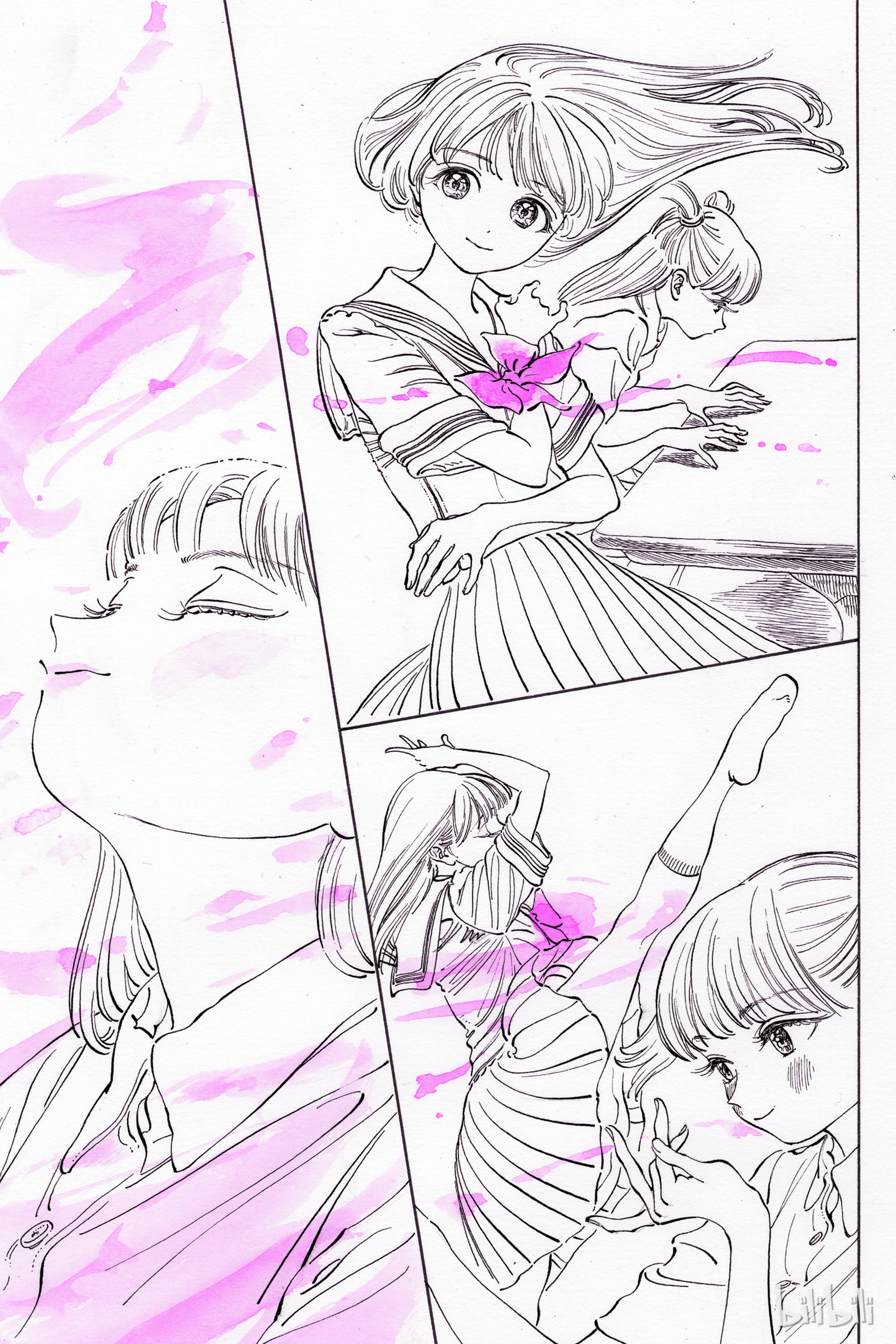 明日酱的水手服18 呜哇，是红色的~