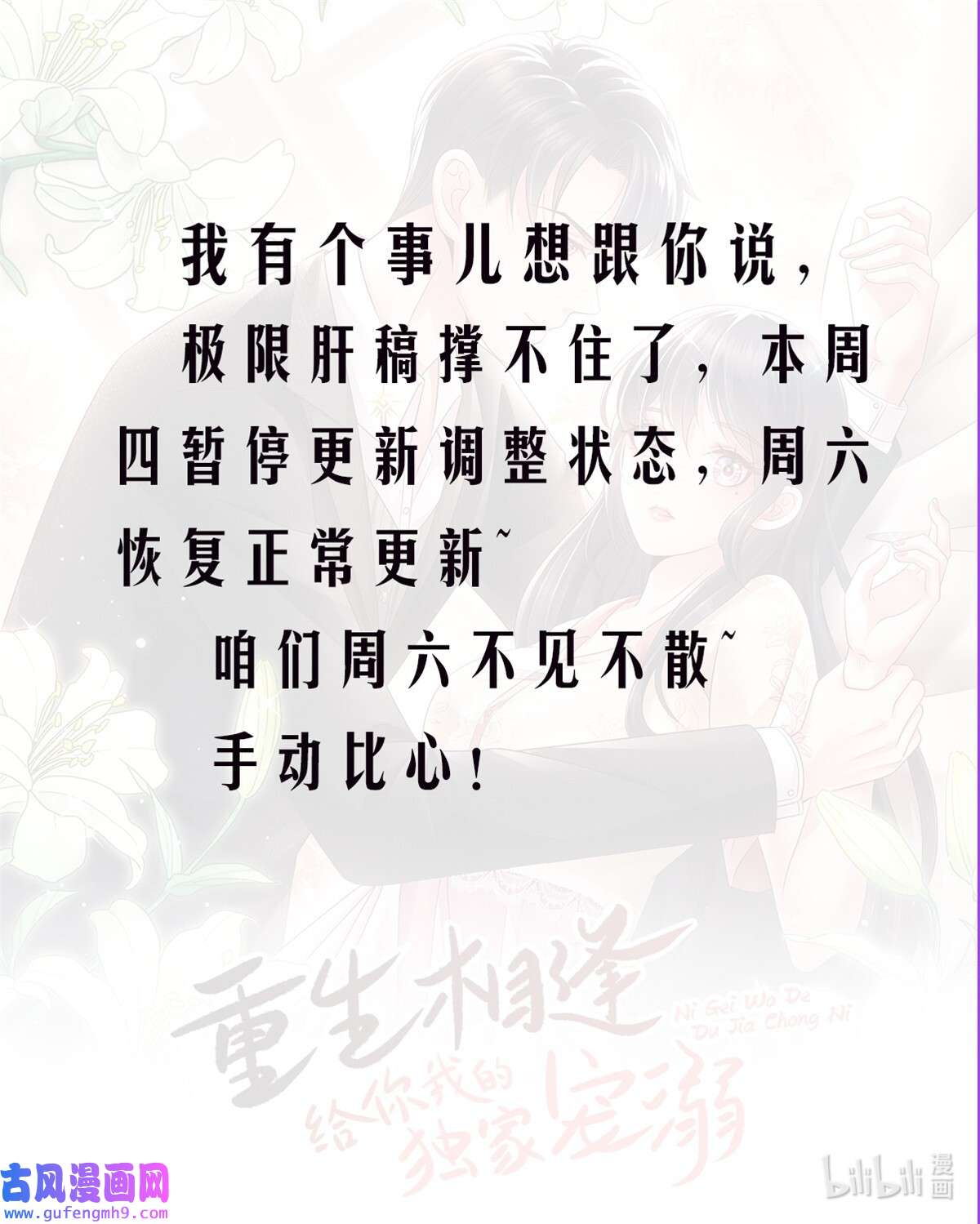 重生相逢：给你我的独家宠溺通知 停更公告