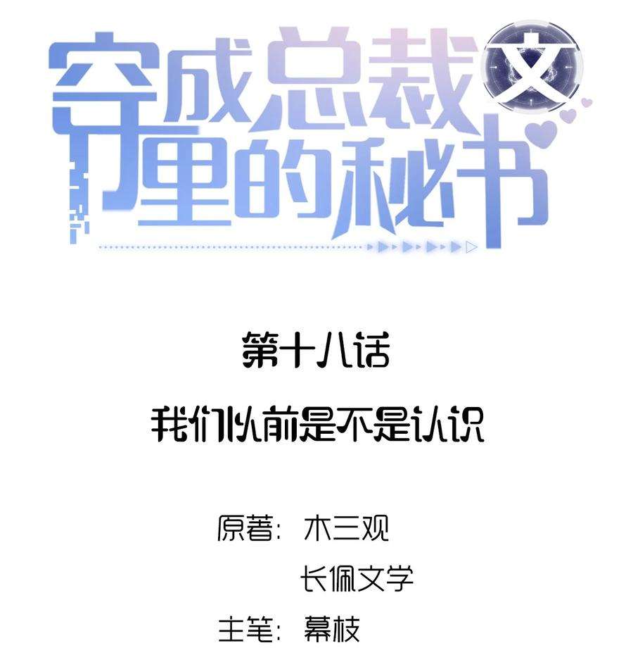 穿成总裁文里的秘书018 我们以前是不是认识