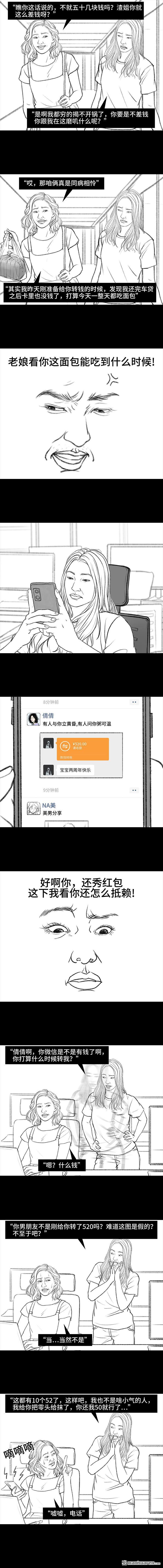 胡渣少女第104话 同事欠钱不还