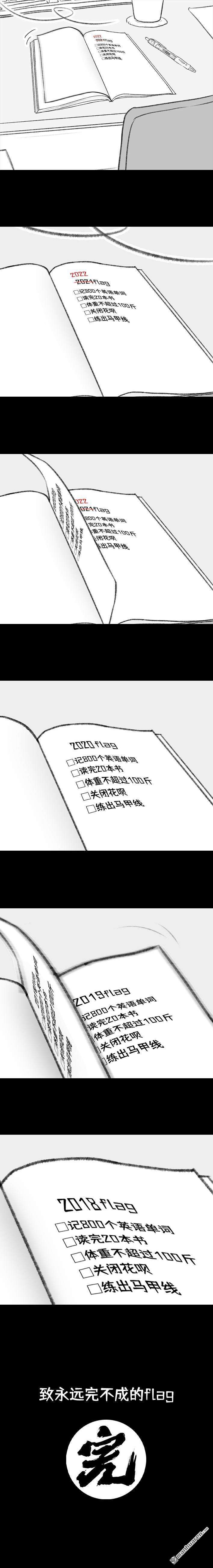 胡渣少女第128话 元旦flag