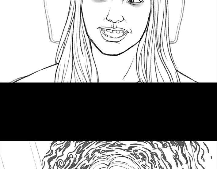胡渣少女黑眼圈