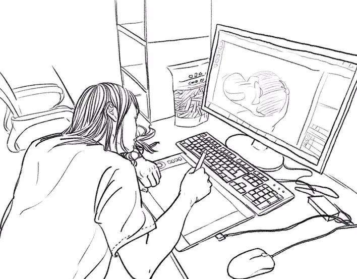胡渣少女来自老板的温暖