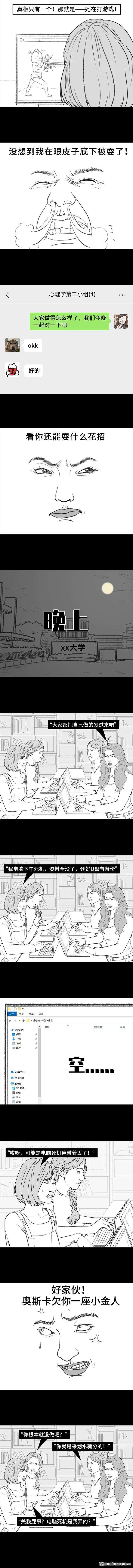 胡渣少女第186话 小组作业